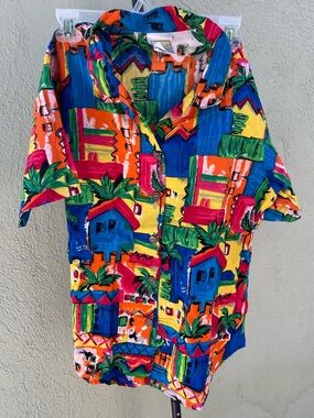 Vintage Toucan Dance Tropical Print Shirt